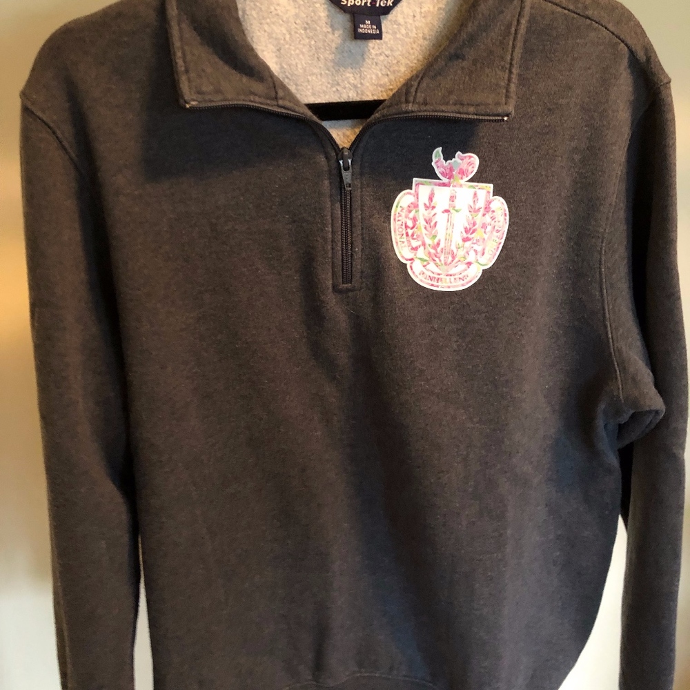 3/4 Zip Grey Panhellenic Sweatshirt